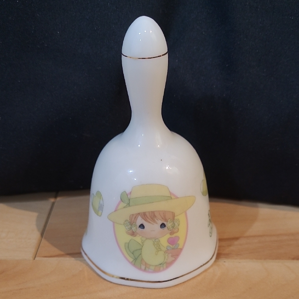 2/$20 White Ceramic Bell "Our Friendship Grows Sweeter Each Day"